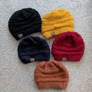 CC Knit Beanie Collection - Black, Yellow, Blue, Red, Brown